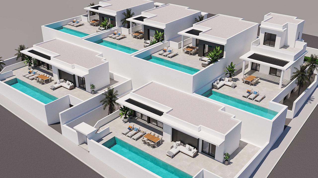 Nuevas Villas junto al campo de golf en Ciudad Quesada