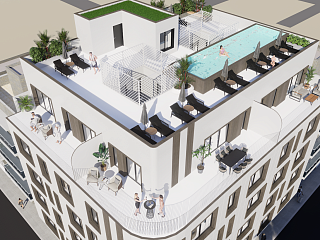 New apartments on the second line from the beach in Torrevieja