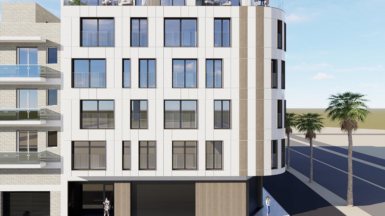 Квартиры в новостройке на второй линии от пляжа в Торревьехе